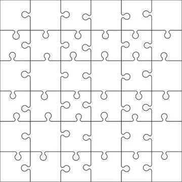 Jigsaw puzzle.Outline vector. 스톡 일러스트