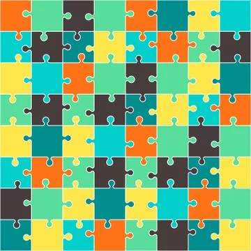 Jigsaw puzzle.Vector illustration. Stock Illustration