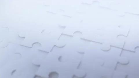 Jigsaw teamwork white background Stock Footage 221177555