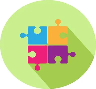 Jigsaw vector illustration on  background Stock Illustration