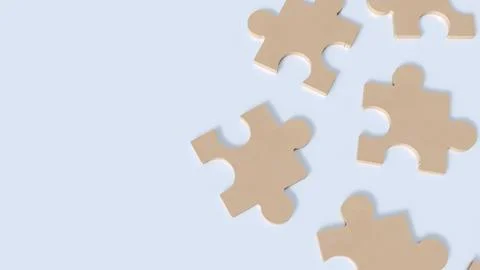 The jigsaw on white background  image 3d rendering.. Stock Photos