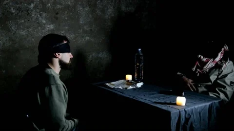 Jihadist Terrorist Interrogatory 스톡 동영상 48398714
