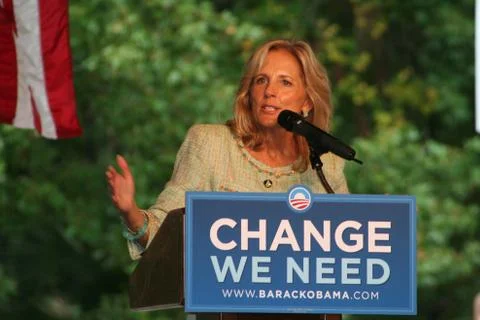 Jill Biden 2008 Stockfoto's