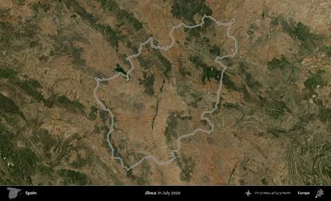 Jiloca outlined, Spain. Sentinel-2 Mosaic. July 2020 Illustration