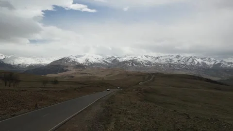 Jily Su Mountain Road Trip Car Caucasus Range Editorial Stock Footage 337023686