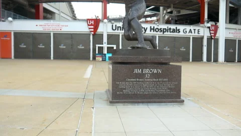 Jim Brown Statue Stock Footage 155519118