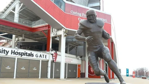 Jim Brown Statue Stock Footage 155519575