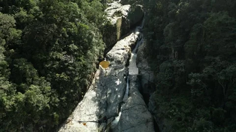 Jimenoa waterfall 06 Stock Footage 319764715