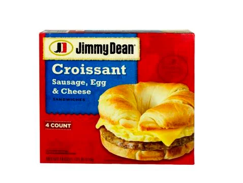 Jimmy Dean croissants. 库存照片