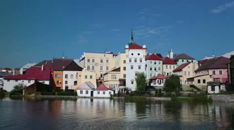 Jindrichuv Hradec in South Bohemia, Czech Republic Stock Footage