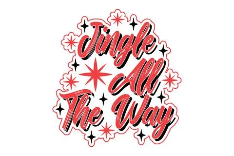 Jingle all the way eps t-shirt design Stock Illustration