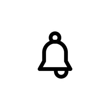 Jingle bell simple flat icon vector illustration Stock Illustration