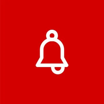 Jingle bell simple flat icon vector illustration Stock Illustration