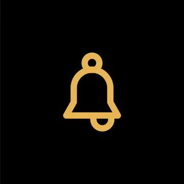 Jingle bell simple flat icon vector illustration Illustrazione stock