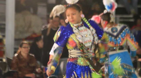 Jingle dancer dances Stock Footage 47529347