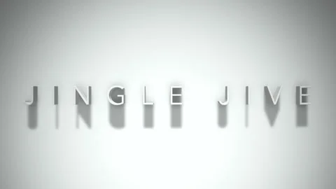 Jingle Jive 3D title animation with shadows on a white background Stock Footage 296001104