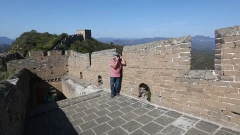 Jinshanling Section of the Great Wall of China Stock Footage 170616638