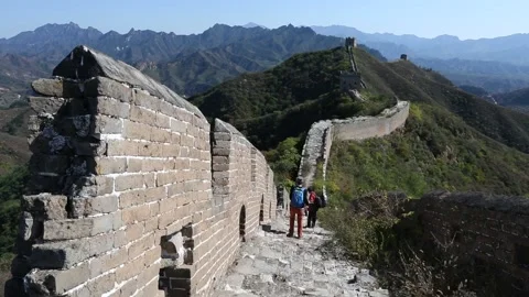 Jinshanling Section of the Great Wall of China Stock Footage 170618901