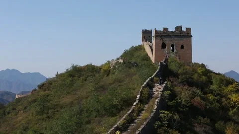 Jinshanling Section of the Great Wall of China Stock Footage 170636995