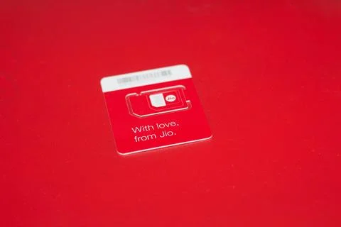 Jio SIM With Every JioFi or 4G Smartphone Background for text Stock Photos