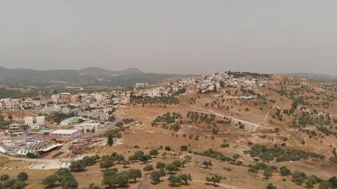 Jish (Gush Halav)ю located on the northeastern slopes of Mount Meron, (Israel). Video stock 113286460