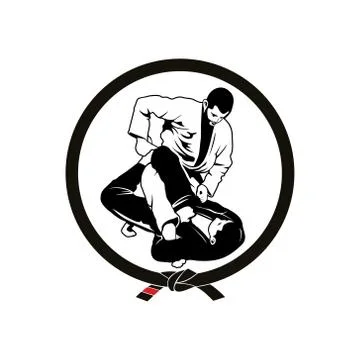 Jiu jitsu logo vector Stock Illustration