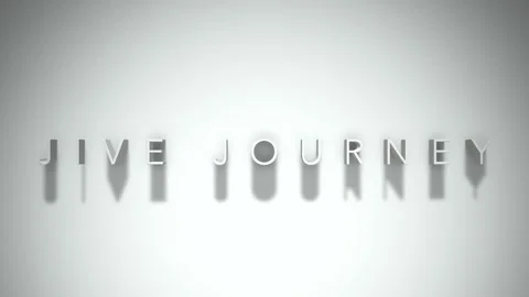 Jive journey 3D title animation white text on a white background Stock Footage 299747756