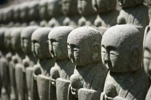 Jizo statues 스톡 사진