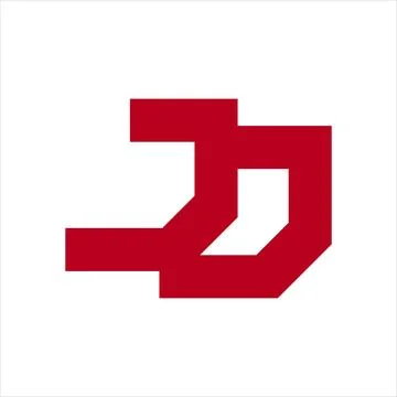 JJ, JD initials geometric letter company logo Stock Illustration