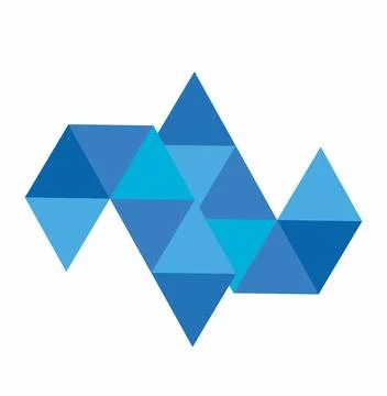 JJ, LL, JL, TL initials polygonal Blue diamond vector illustration and logo Stock Illustration