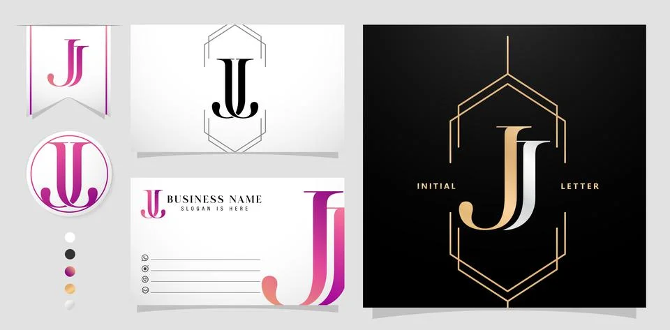 JJ monogram Illustrazione stock