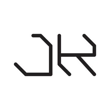 Jk initial letter vector logo icon Stock Illustration