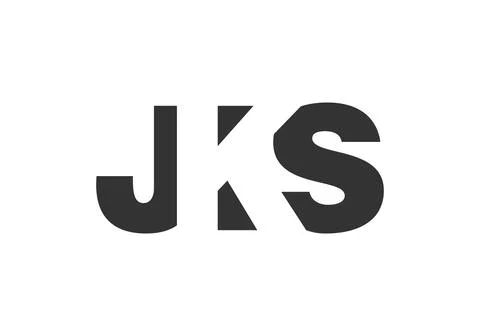 JKS logo design. Initial letter J K S bold font style for tech startups, co.. Stock Illustration