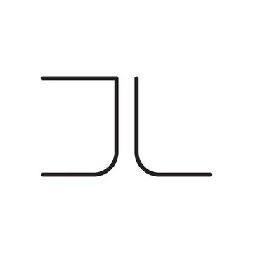 Jl initial letter vector logo icon Stock Illustration