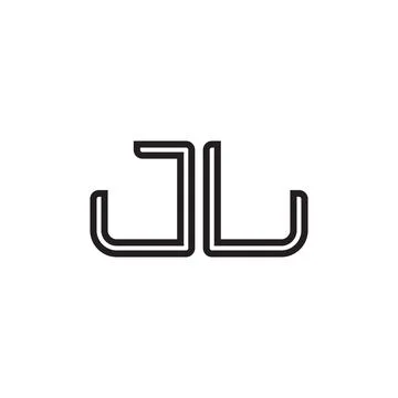 Jl initial letter vector logo icon Stock Illustration