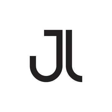 Jl initial letter vector logo Stock-Illustration