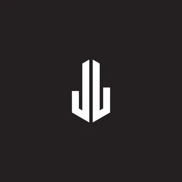 JL Logo monogram with hexagon shape style design template Stock Illustration