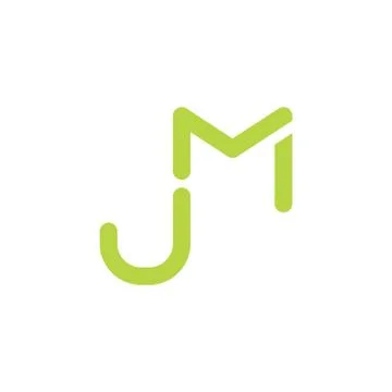 Jm initial letter vector logo icon Illustrazione stock