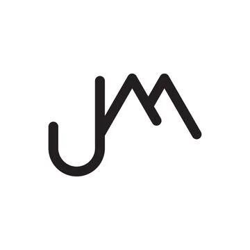 Jm initial letter vector logo Ilustração Stock