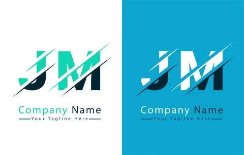JM Letter Logo Vector Design Template Elements 库存插图