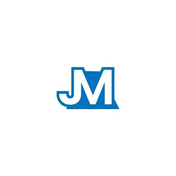 JM MJ Letter monogram Initial Logo Design Template Vector Illustration. JM .. Stock Illustration