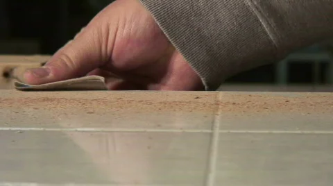 Jm045-sanding edges Stock Footage 65795