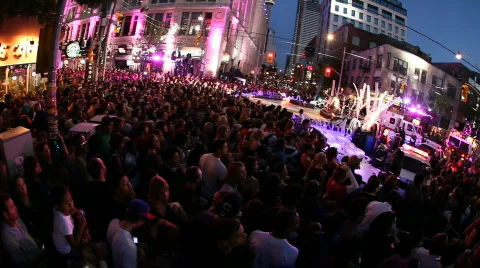 Jm1031-Side Stage Crowd2 Video stock 751409