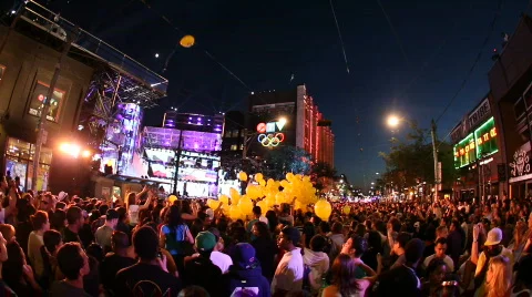 Jm1036-Balloon Crowd Video stock 751836