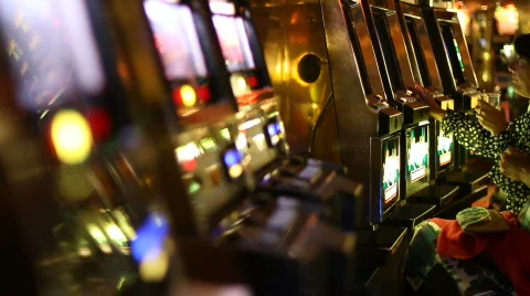 Jm1059 Gambling Slot Machines Stock Footage