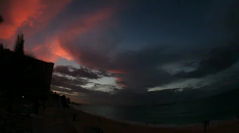 Jm1074 Beach Pinksunset Static Stock-Footage 784016