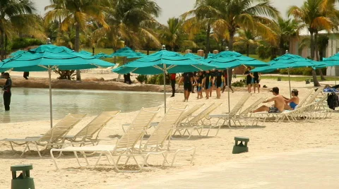 Jm1109-Beach Umbrellas Stockbeeldmateriaal 785241