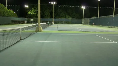 Jm1202-Night Tennis Net2 Video stock 11113053