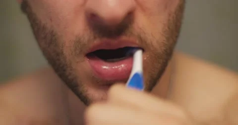 Jm1441 Man Brushing Teeth Clean Stock-Footage 44182730