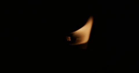 Jm1465 Top Macro Candle Flame Center Stock-Footage 44316664